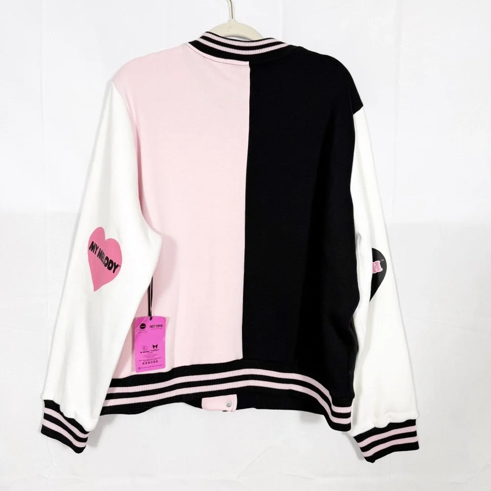Hello Kitty Sanrio X Hot Topic My Melody & Kuromi Split Varsity Jacket Plus Size